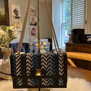 SUNDAY STEAL 💙🤍FERRAGAMO Braided Leather Shoulder/Crossbody🤍💙
